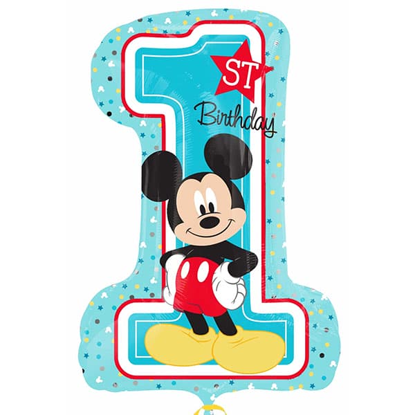 (image for) Mickey Mouse 1st Birthday Supershape Balloons